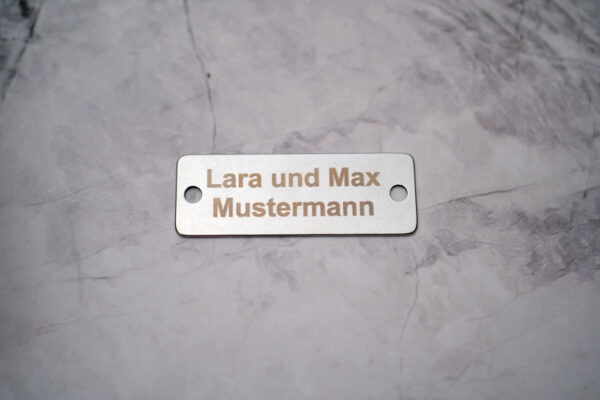 Briefkasten Schild aus Edelstahl mit Gravur – Bild 3