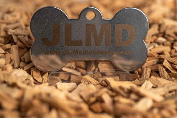 Edelstahl Hundemarke (Knochen) – Bild 2