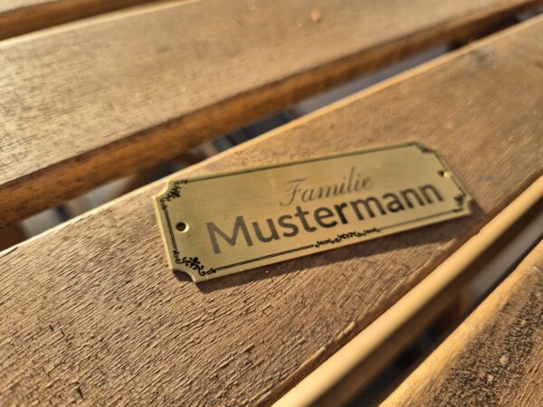Briefkastenschild aus Messing mit Gravur – Bild 4