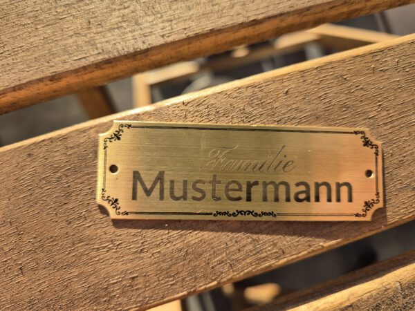 Briefkastenschild aus Messing mit Gravur – Bild 5