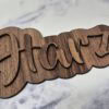 Personalisiertes 3D Holzschild  "Name gelasert und aufgesetzt" – Bild 2