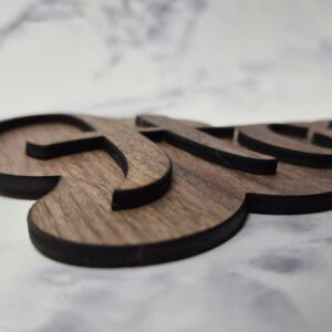 Personalisiertes 3D Holzschild  "Name gelasert und aufgesetzt"