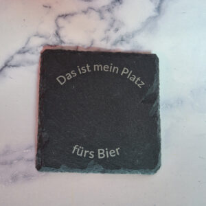 Schiefer-Untersetzer 10×10 cm mit Gravur