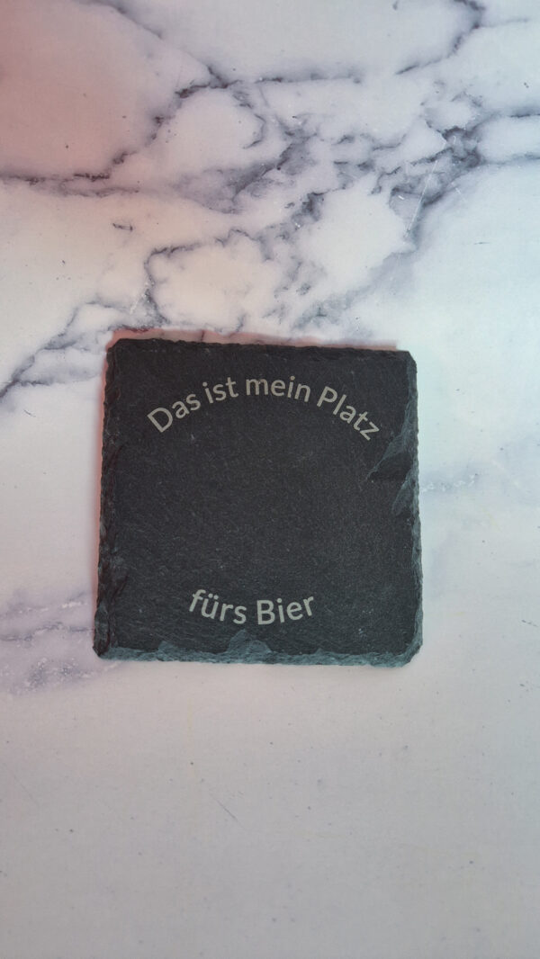 Schiefer-Untersetzer 10×10 cm mit Gravur